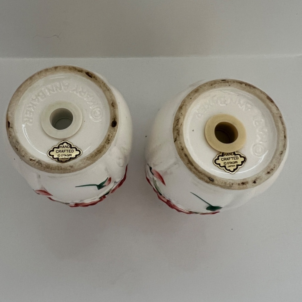 VTG OTAGIRI-MARY ANN BAKER HANDCRAFTED RAISED ROSE FLORAL SALT&PEPPER SE… - Picture 4 of 8